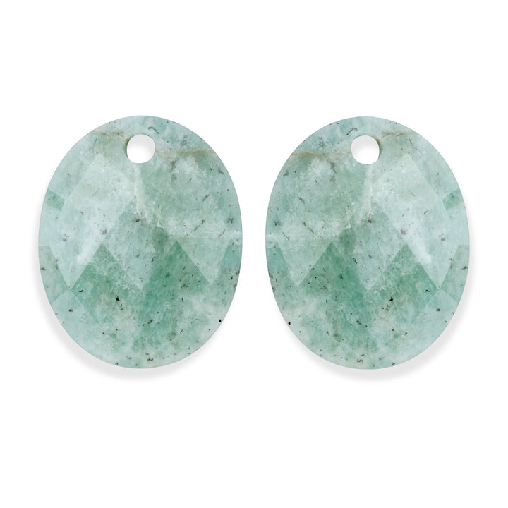 Rich Green Amazonite Large Oval Earring Gemstones