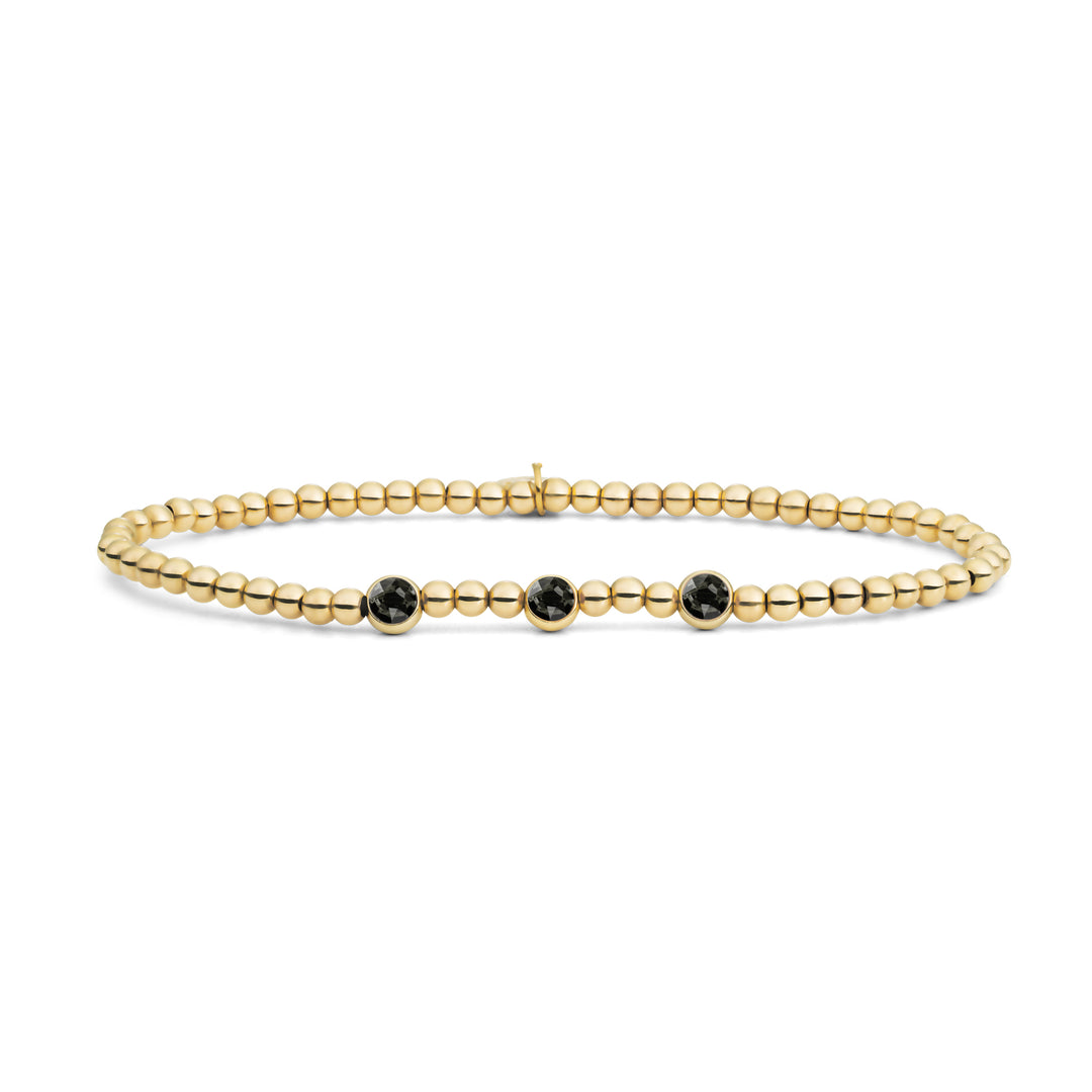 Sparkling jewels gouden armband met CZ steentjes voor dames 