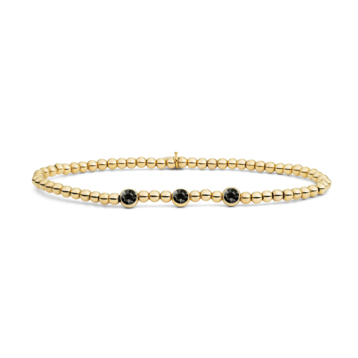 Sparkling jewels gouden armband met CZ steentjes voor dames 