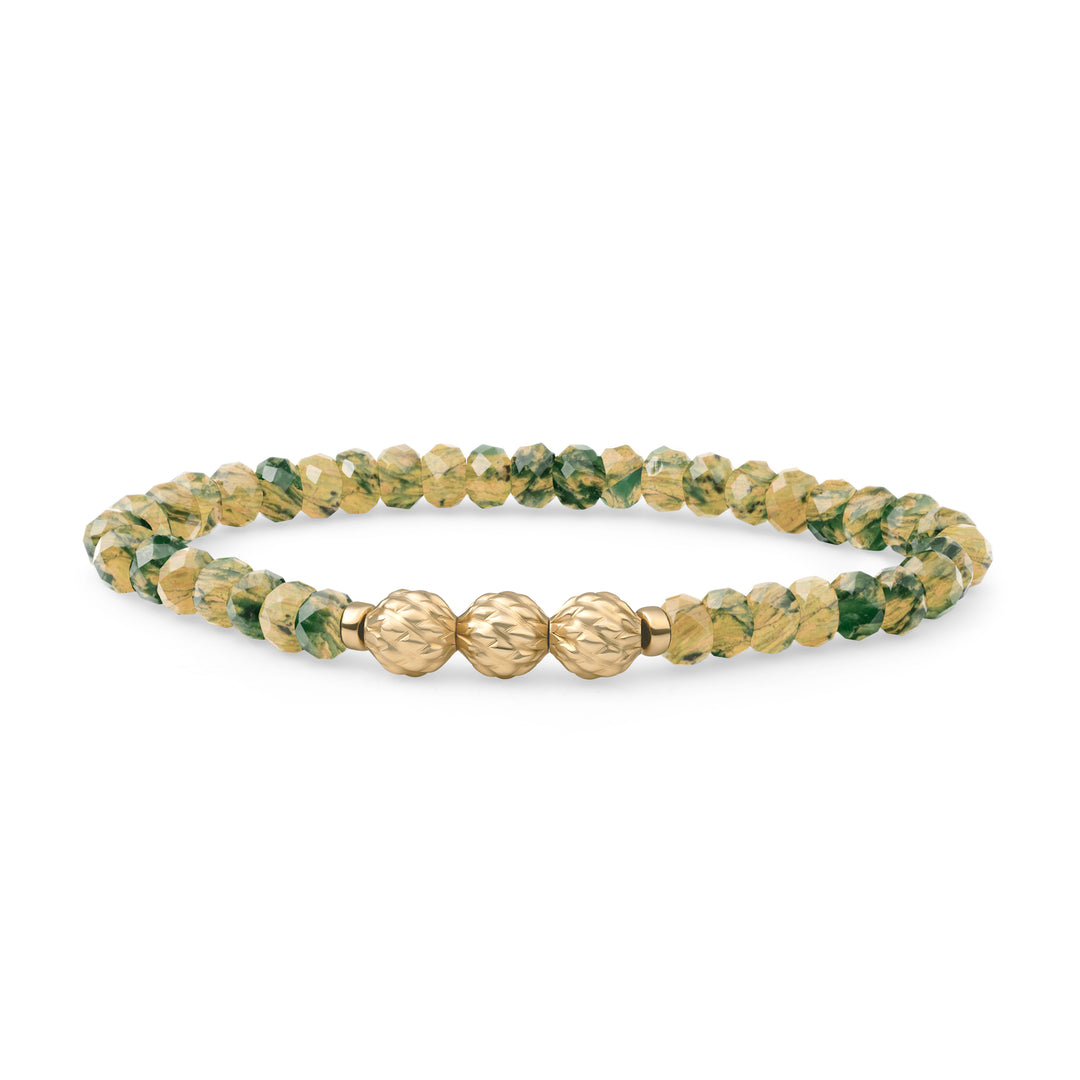 Ya'an Green Jade Fuse Beads Armband