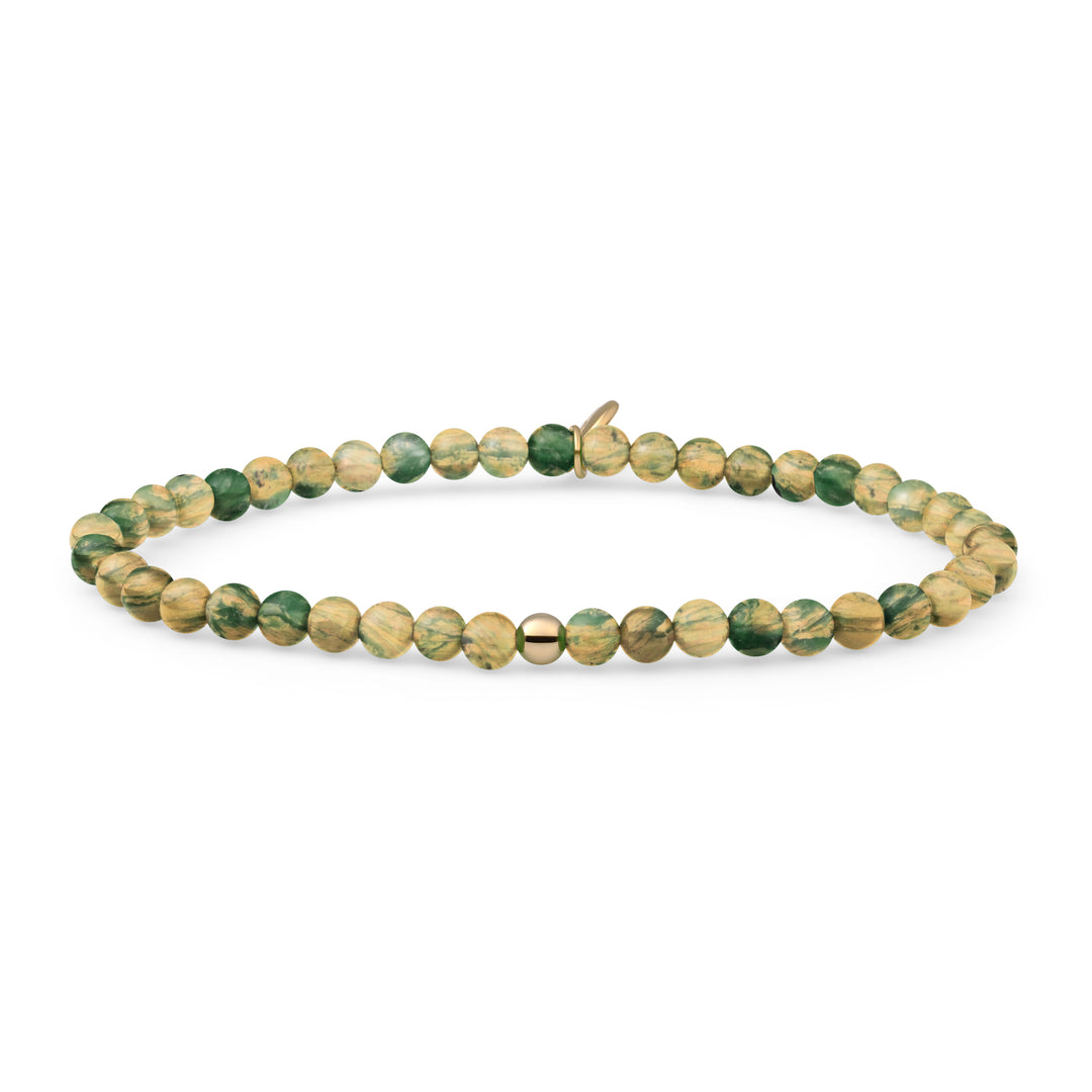 Ya'an Green Jade Saturn Small Bracelet