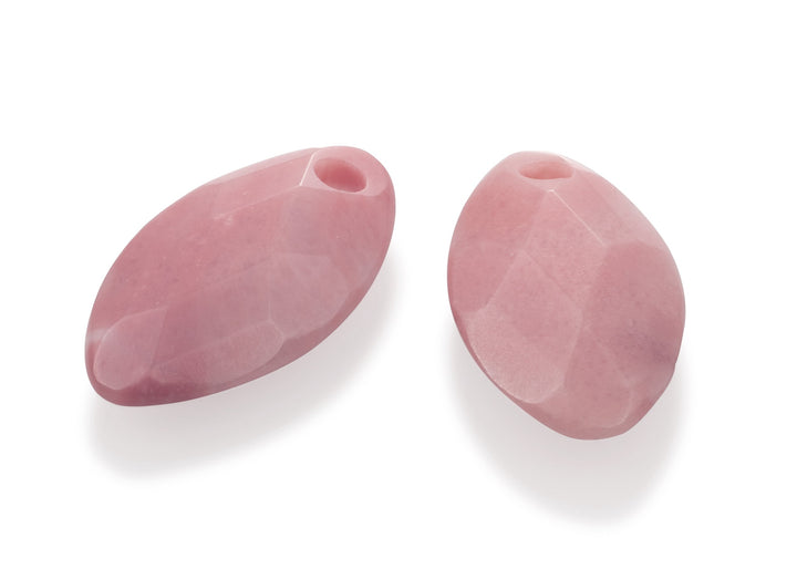 Pink Rhodonite Leaf Earring Gemstones