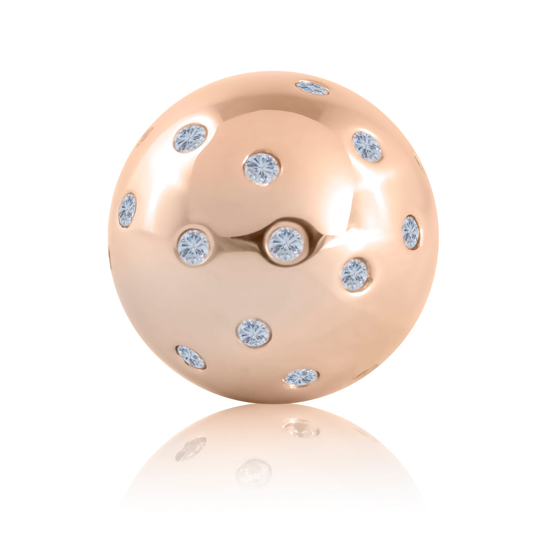 Rose Gold - Swarovski Crystals Flush ball - 20mm - Sparkling Jewels