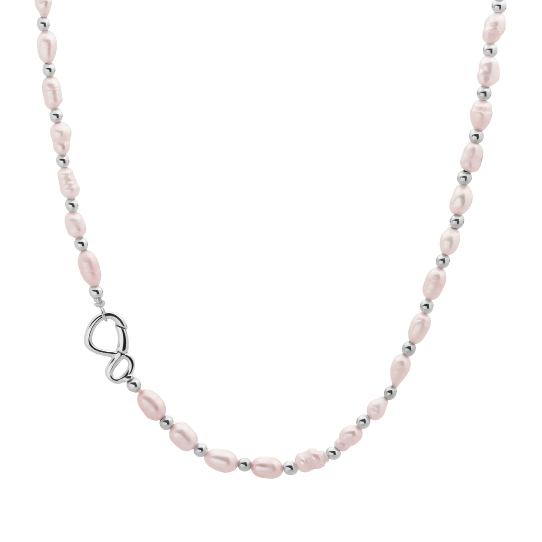 Link Ketting Lavender Pearl Mix Zilver