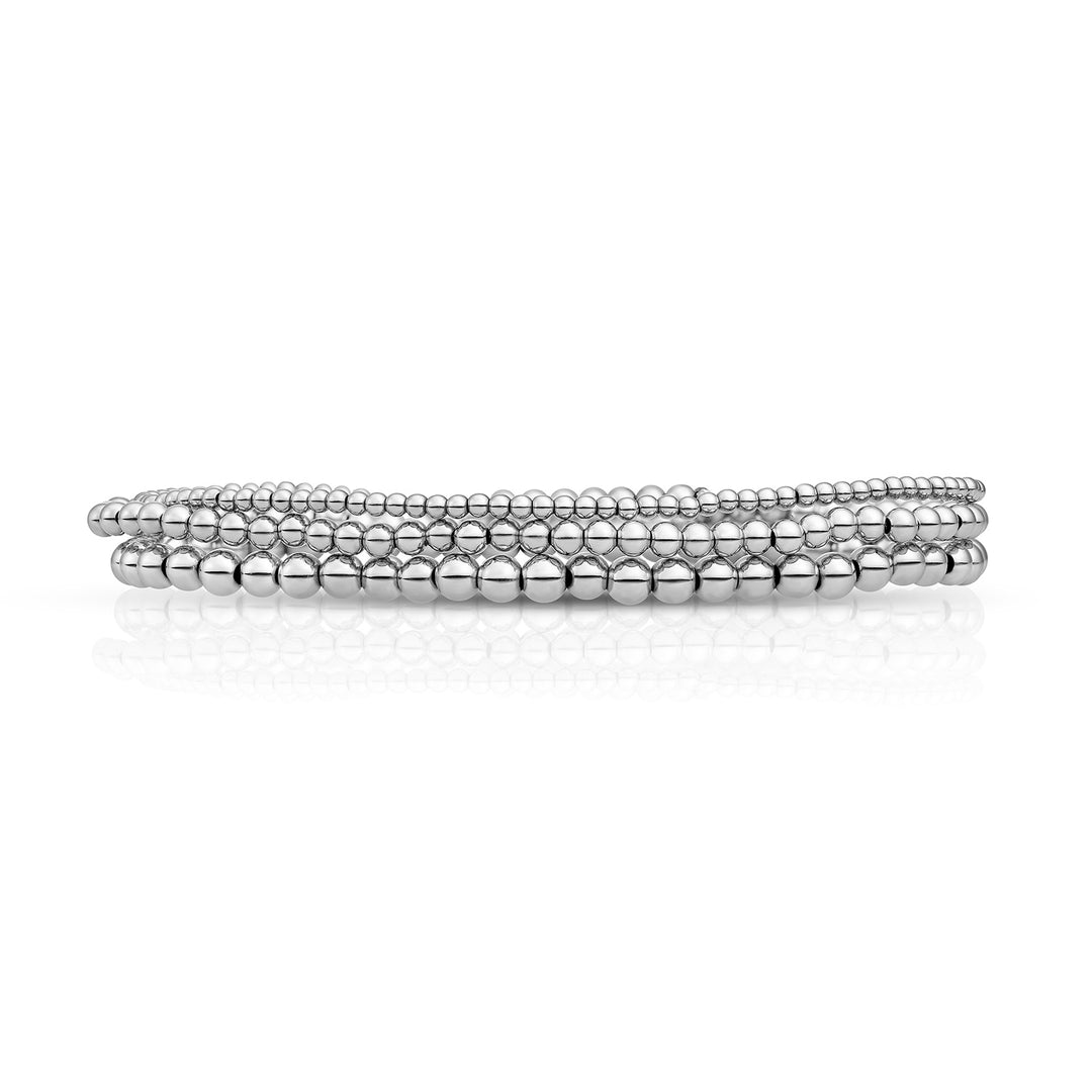 Zilveren Essentials Armbanden | Medium stack