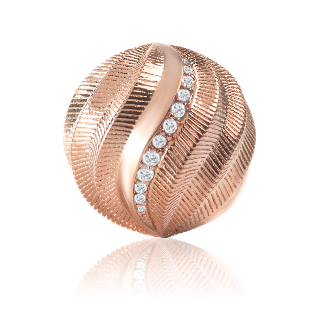 Rose Gold - Swarovski Crystals Twisted ball - 20mm - Sparkling Jewels
